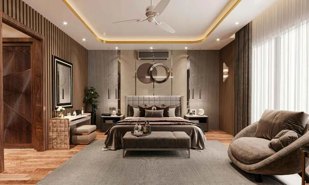 Brigade Savia master bedroom with elegant interiors